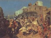Alfred Dehodencq Blacks Dancing in Tangiers (san26) oil on canvas